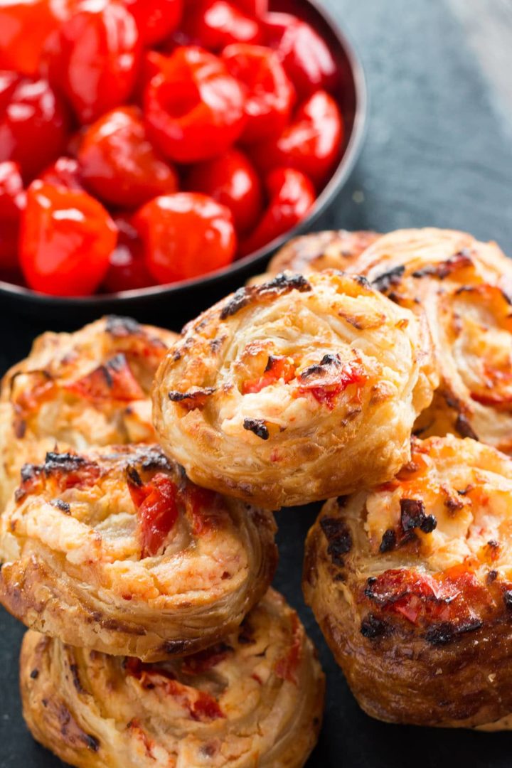 Flaky Feta & Sweet Pepper Puff Pastry Bites: Quick & Delectable